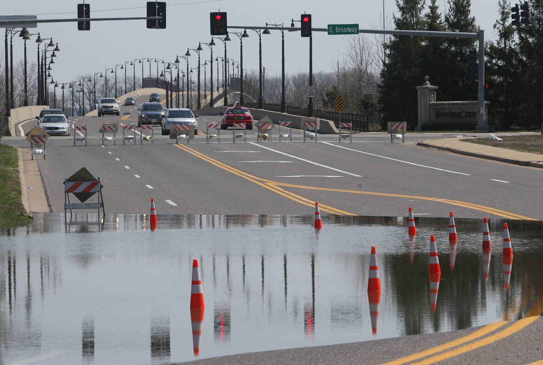 River Des Peres is backing up into low-lying Lemay
